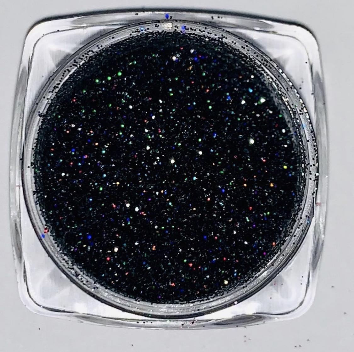 Ultra Fine Glitter - BLACK RAINBOW with reusable 5g storage jar