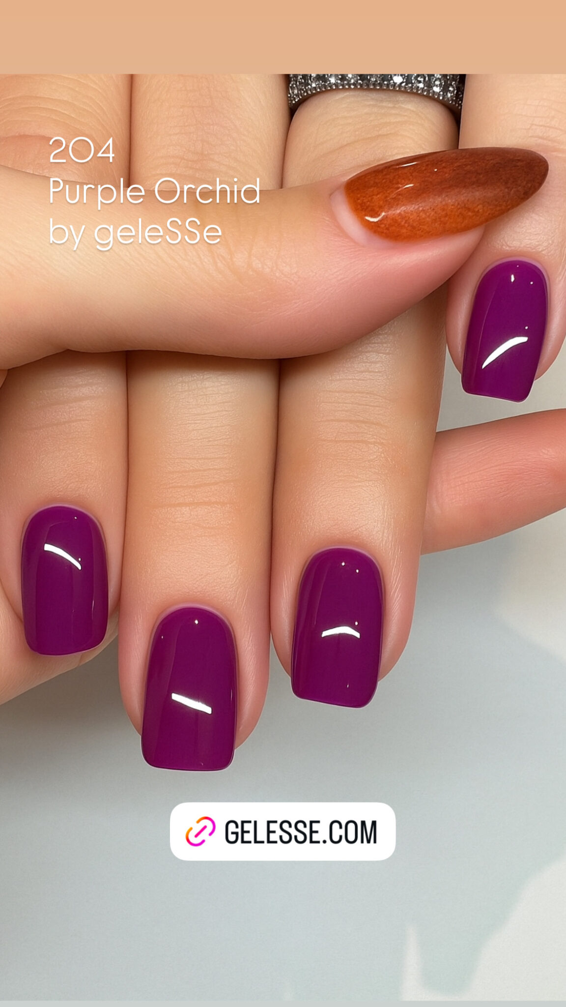 Purple Orchid gel nail polish 204 by geleSSe