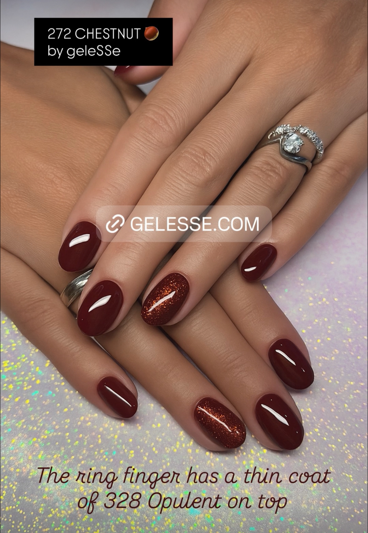 Chestnut gel nail polish 272 by geleSSe